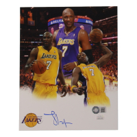 Lamar Odom Signed Lakers 8x10 Photo (Schwartz & JSA) at PristineAuction.com