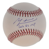 Ben Zobrist Signed OML Baseball Inscribed "2016 WS MVP" (JSA) at PristineAuction.com