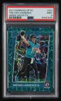 Trevor Lawrence 2021 Panini Donruss Optic Green Velocity Rated Rookie #201 RC (PSA 9) at PristineAuction.com