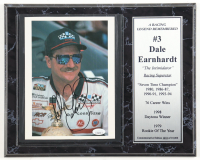 Dale Earnhardt Sr. Signed Custom Photo Plaque Display (JSA) at PristineAuction.com