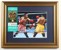 Sugar Ray Signed Custom Framed Photo Display with Caesars Palace Ticket (Beckett) at PristineAuction.com