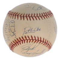1996 NL All-Star Team ONL Baseball Signed by (24) with Barry Bonds, Pedro Martinez, Chipper Jones, Tony Gwynn (PSA) at PristineAuction.com