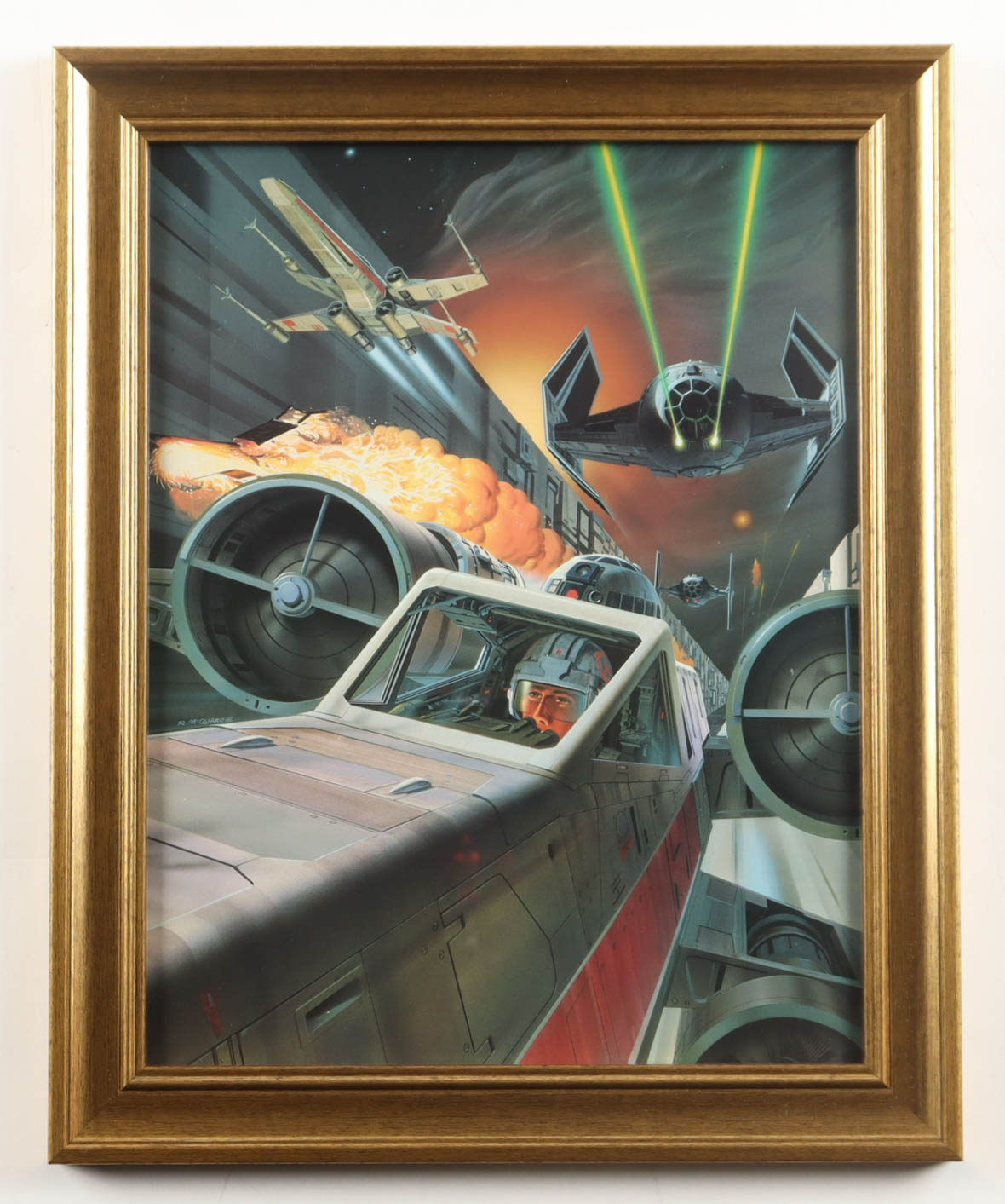 1977 Star Wars "Battle On The Death Star" Custom Framed Art Print ...