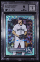 Kade Anderson Signed 2025 Bowman Chrome Draft Aqua Wave Refractors #BDC3 #045/125 (BAS 9 | Autograph Graded 9) at PristineAuction.com