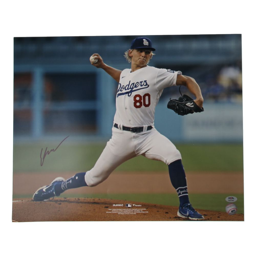 Emmet Sheehan Signed Dodgers 16x20 Photo (PSA) at PristineAuction.com