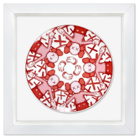 Custom Framed Porcelain Plate by KAWS (Artova) at PristineAuction.com