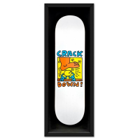 "Crack Down" Custom Framed Skateboard by Keith Haring (Artova) at PristineAuction.com