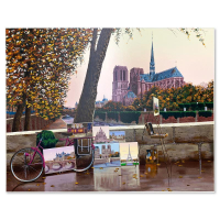 "Autumn on the Seine" LE 22x28 Serigraph on Gesso Board by Liudmila Kondakova (Artova) at PristineAuction.com