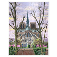 "Cathedral Notre-Dame (Toujours Paris)" LE 18x13 Serigraph on Gesso Board by Liudmila Kondakova (Artova) at PristineAuction.com
