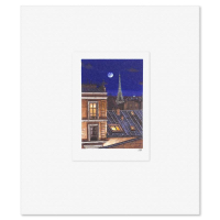 "Eiffel Tower at Midnight" LE 7x6 Lithograph on Paper by Liudmila Kondakova (Artova) at PristineAuction.com