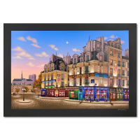 "Notre Dame at Dawn (Black Paper)" LE 29x41 Serigraph on Paper by Liudmila Kondakova (Artova) at PristineAuction.com