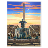 "Place de la Concorde (Toujours Paris)" LE 18x13 Serigraph on Gesso Board by Liudmila Kondakova (Artova) at PristineAuction.com