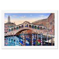 "Rialto Bridge at Sunset" LE 31x45 Serigraph on Paper by Liudmila Kondakova (Artova) at PristineAuction.com