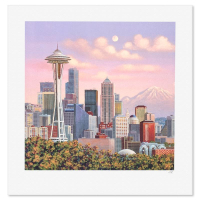 "Seattle Skyline" LE 12x11 Lithograph on Paper by Liudmila Kondakova (Artova) at PristineAuction.com