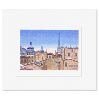 "Snowfall in Paris" LE 6x7 Lithograph on Paper by Liudmila Kondakova (Artova) at PristineAuction.com