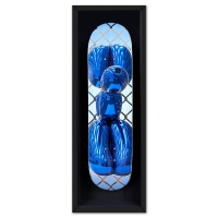"Blue Balloon Dog" LE 38x14 Custom Framed Skateboard by Jeff Koons (Artova) at PristineAuction.com