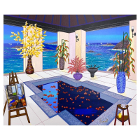 "Interior with Spa" LE 16x19 Serigraph on Canvas by Fanch (Artova) at PristineAuction.com