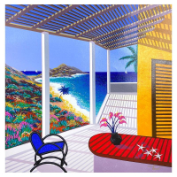 "Lumiere D'Azur" LE 18x18 Serigraph on Canvas by Fanch (Artova) at PristineAuction.com