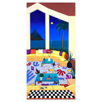 "Living in Bora Bora" LE 37x19 Serigraph on Canvas by Fanch (Artova) at PristineAuction.com