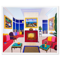 "Interior with Three Masterpieces" LE 32x38 Serigraph on Paper by Fanch (Artova) at PristineAuction.com