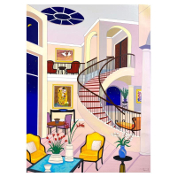 "Interior with Klimt" LE 33x24 Serigraph on Canvas by Fanch (Artova) at PristineAuction.com