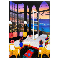 "Gothic View" LE 33x24 Hand-Embellished Giclee on Canvas by Fanch (Artova) at PristineAuction.com