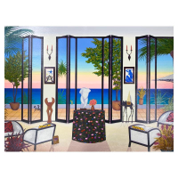 "Interior Dalinean" LE 37x27 Serigraph on Canvas by Fanch (Artova) at PristineAuction.com