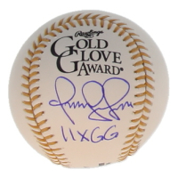 Omar Vizquel Signed Gold Glove Award Baseball Inscribed "11x GG" (JSA) at PristineAuction.com