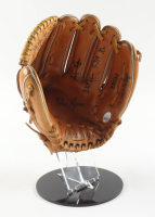 Nolan Ryan Signed Rawlings Baseball Glove With Display Stand Inscribed "324 Wins" & "5714 KS" (PSA) at PristineAuction.com