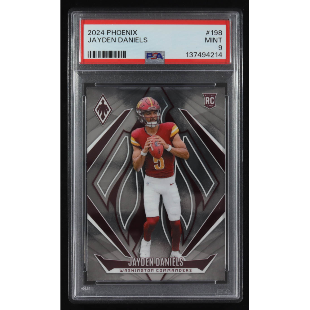 Jayden Daniels 2024 Panini Phoenix #198 RC (PSA 9) at PristineAuction.com