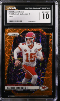 Patrick Mahomes II 2024 Panini Prizm Lazer #138 (CGC 10) at PristineAuction.com