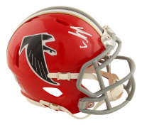 Bijan Robinson Signed Falcons Throwback Alternate Speed Mini Helmet (Beckett) at PristineAuction.com