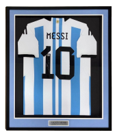 Lionel Messi Signed Custom Framed Jersey (Beckett) at PristineAuction.com