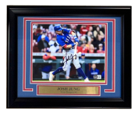 Josh Jung Signed Rangers Custom Framed Photo (Beckett) at PristineAuction.com