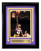 James Worthy Signed Lakers Custom Framed Photo (PSA) at PristineAuction.com