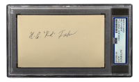 Red Faber Signed 3x5 Index Card (PSA) at PristineAuction.com