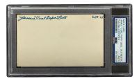 Cool Papa Bell Signed 3x5 Index Card Inscribed "6-23-75" (PSA) at PristineAuction.com