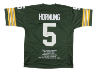 Paul Hornung Signed Career Highlight Stat Jersey (JSA) at PristineAuction.com