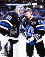 Andrei Vasilevskiy & Jake Guentzel Signed Lightning 16x20 Photo (JSA) at PristineAuction.com