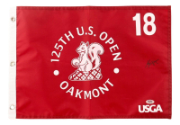 Keegan Bradley Signed 2025 US Open Golf Flag (PSA) at PristineAuction.com