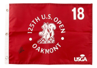 Viktor Hovland Signed 2025 US Open Golf Flag (JSA) at PristineAuction.com