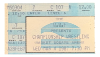 1987 WWF Market Square Arena Ticket Stub at PristineAuction.com