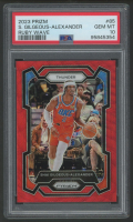 Shai Gilgeous-Alexander 2023 Panini Prizm Ruby Wave #85 (PSA 10) at PristineAuction.com