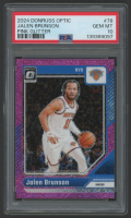 Jalen Brunson 2024 Donruss Optic Pink Glitter #78 #177/275 (PSA 10) at PristineAuction.com