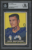 Don Maynard Signed 1961 Topps #150 (BGS) at PristineAuction.com