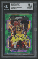 Magic Johnson Signed 2021-22 Panini Prizm Prizms Green Ice #248 (BGS) at PristineAuction.com