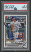 Bobby Witt Jr. Signed 2021 Bowman Paper Prospects (PSA 9 | Autograph Graded 10) at PristineAuction.com