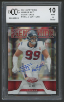 J.J. Watt 2011 Certified Mirror Red Signatures #186 RC #10/250 (BCCG 10) at PristineAuction.com