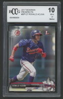 Ronald Acuna Jr. 2017 Bowman Prospects #BP127 (BCCG 10) at PristineAuction.com