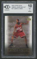 Lebron James 2003 Upper Deck Lebron James Box Set #27 (BCCG 10) at PristineAuction.com